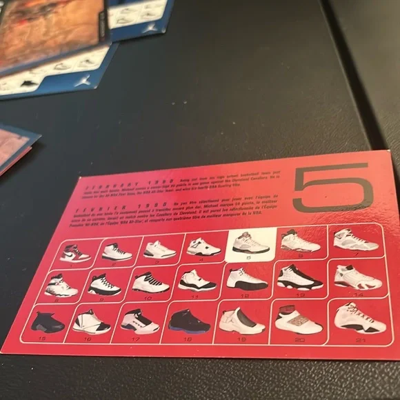 Jordan five retro shoe card